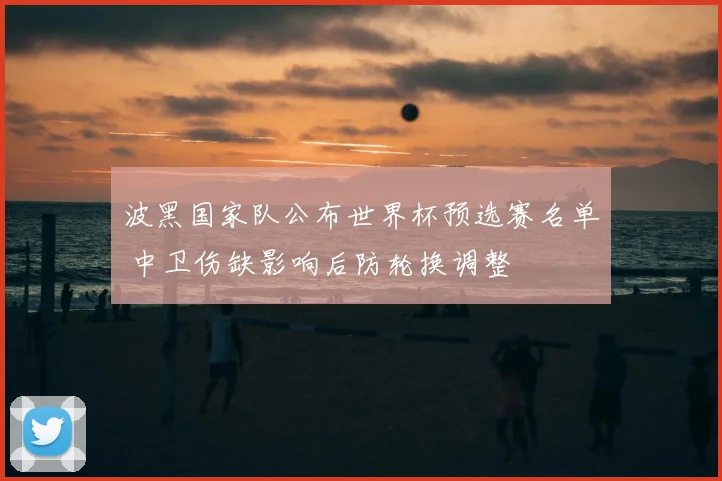 波黑国家队公布世界杯预选赛名单 中卫伤缺影响后防轮换调整